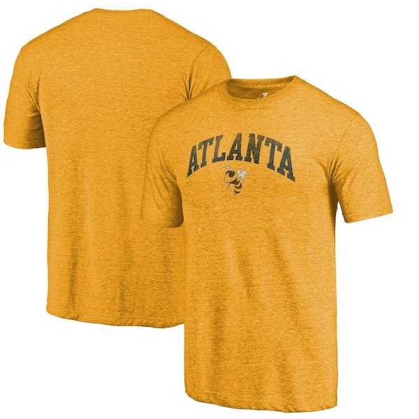 Georgia Tech Yellow Jackets Fanatics Branded Gold Arched City Tri Blend T-Shirt,We sell and wholesale Georgia Tech Yellow Jackets Fanatics Branded Gold Arched City Tri Blend T-Shirt on line form chian!